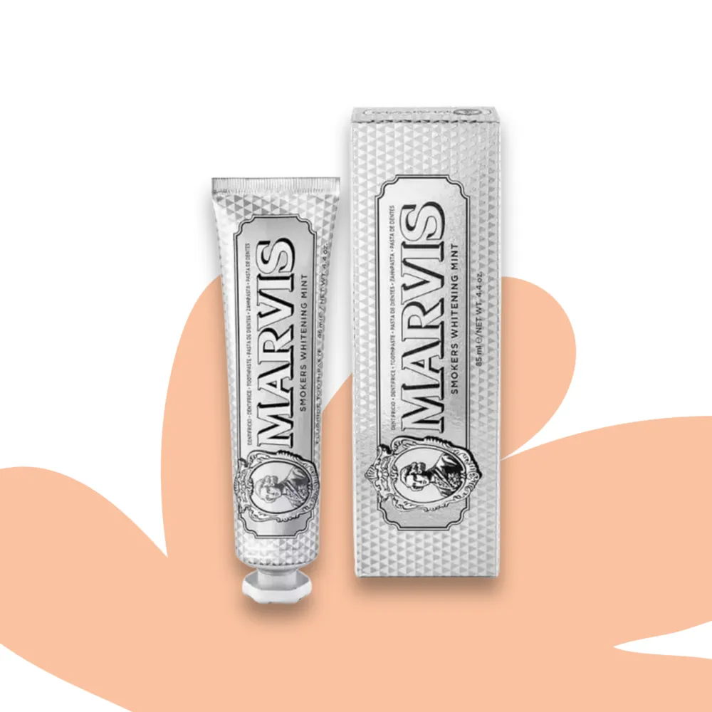 خمیر دندان سفید کننده مارویس نعنایی | سفید کننده ملایم و مراقبت روزانه دندان‌ها | طعم نعناع خنک | Marvis Whitening Mint Toothpaste