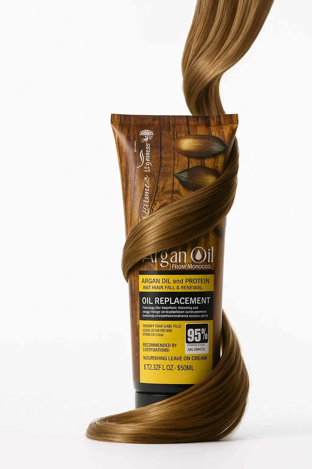 تصویر کرم موی بعد از حمام لایتنس با روغن آرگان و پروتئین