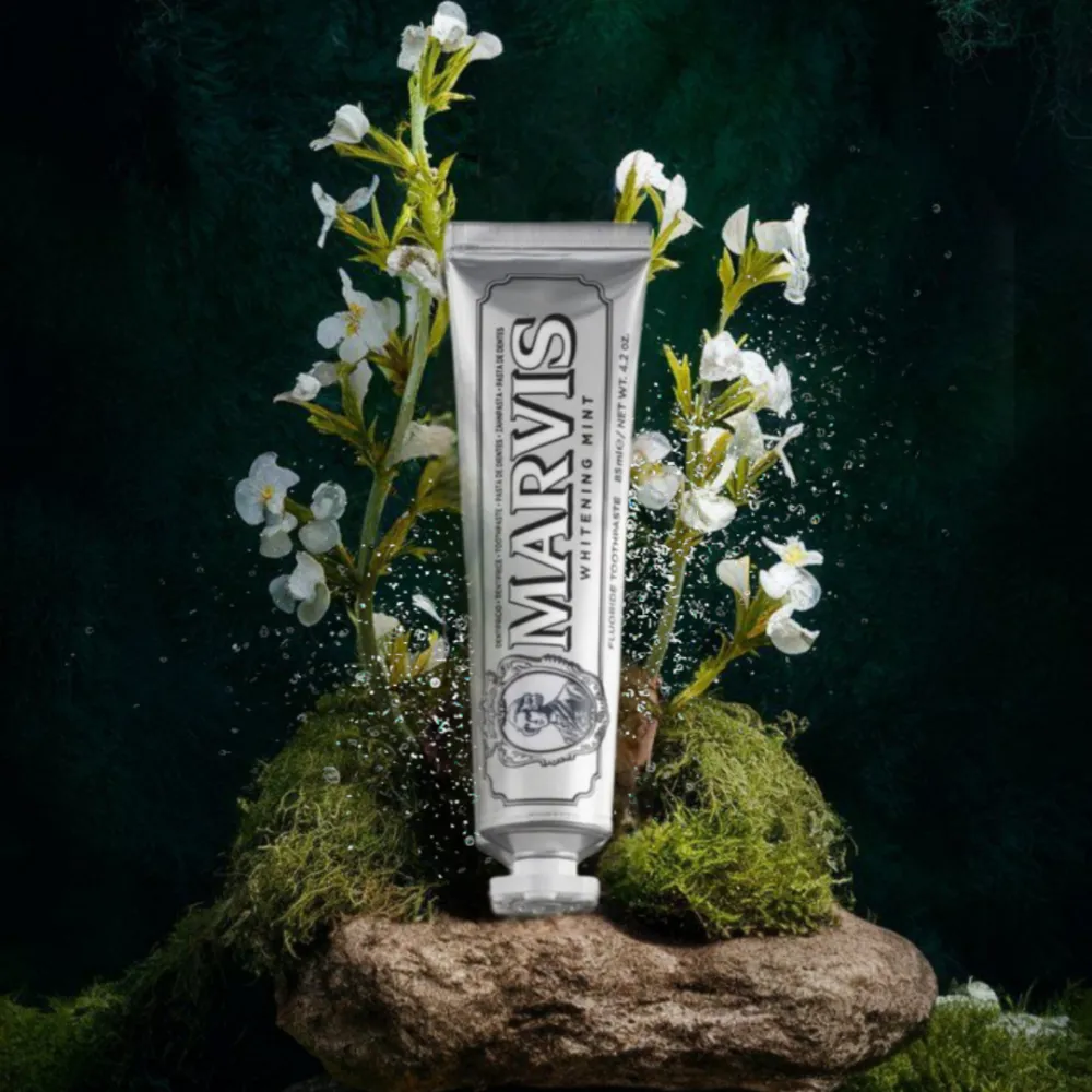 خرید خمیر دندان مارویس Whitening Mint نقره‌ای با خاصیت سفیدکنندگی دندان