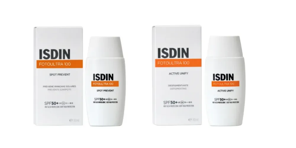 مقایسه ضد آفتاب ایزدین اکتیو یونیفای و اسپات پرونت