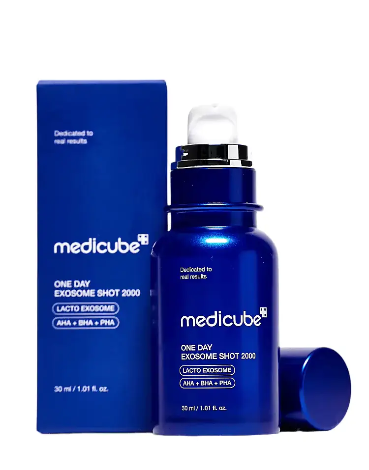 سرم منافذ مدی کیوب وان دی اگزوزوم شات 2000 - Medicube Zero One Day Exosome Shot Pore Serum 2000