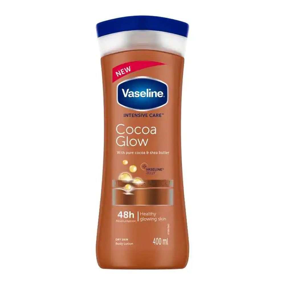 لوسیون بدن کاکائو وازلین مرطوب‌کننده و نرم‌کننده پوست خشک - Cocoa Glow Vaseline Body Lotion