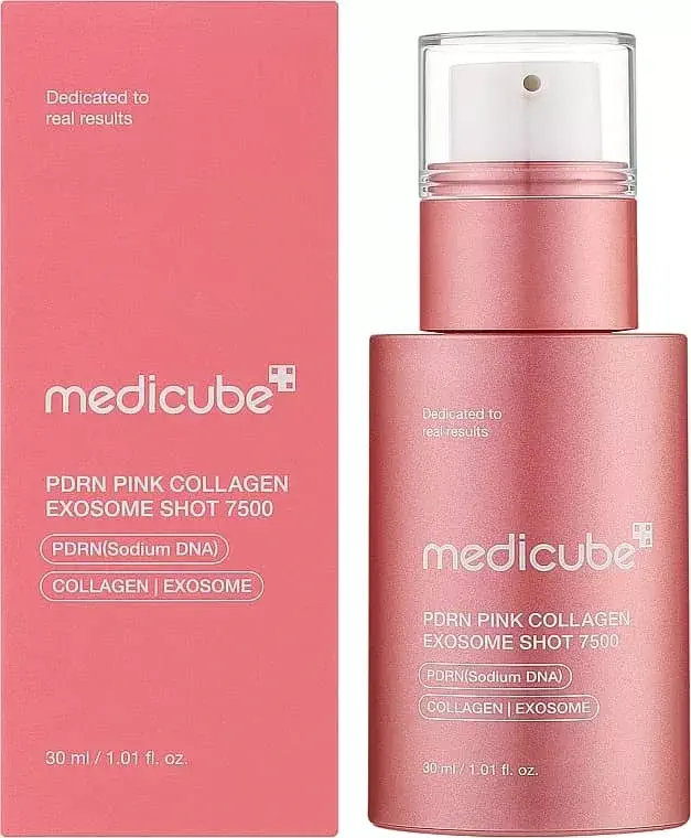 سرم مدی کیوب پی دی آر ان پینک کلاژن اگزوزوم شات 2000 - Medicube PDRN Pink Collagen Exosome Shot Serum 2000