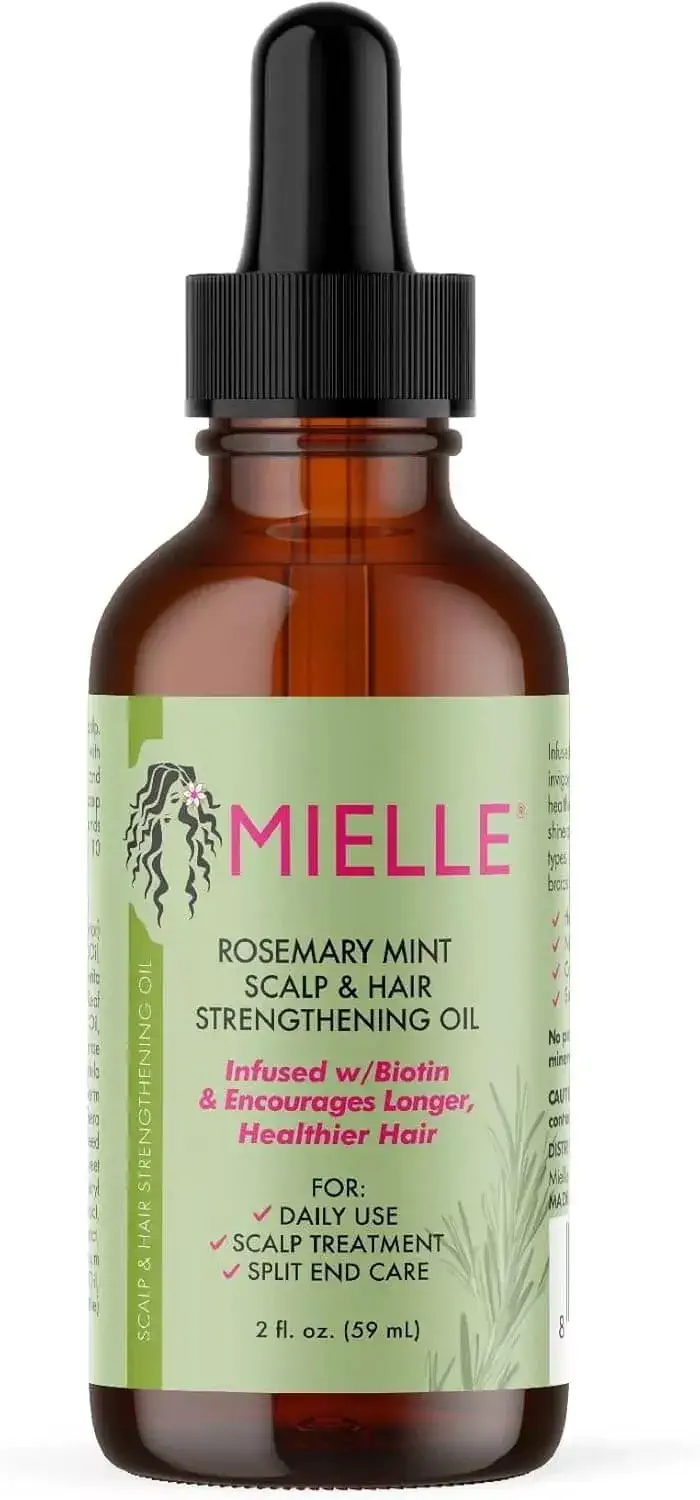 روغن تقویت کننده پوست سر و مو رزماری و نعناع میل - MIELLE Organics Rosemary Mint Scalp & Hair Strengthening Oil