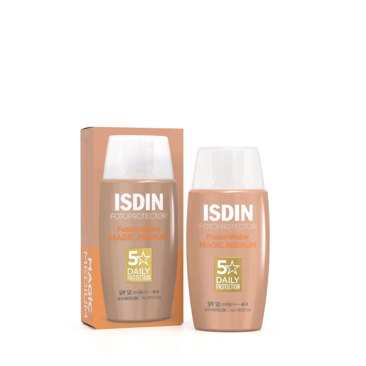 ضد آفتاب رنگی ایزدین فیوژن واتر مجیک مدیوم - ISDIN Fusion Water Magic Medium SPF 50