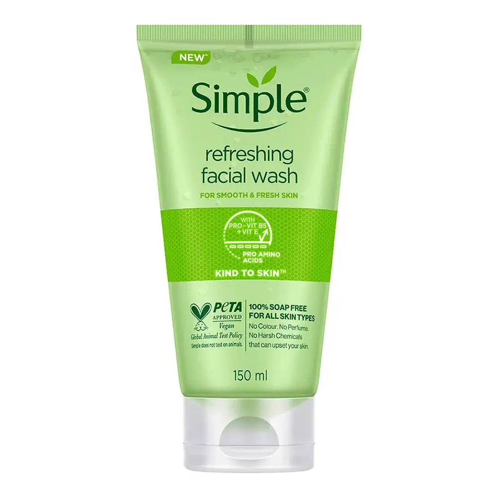 ژل شوینده صورت سیمپل مدل رفرشینگ 150 میل - Simple Refreshing Facial Wash 150ml