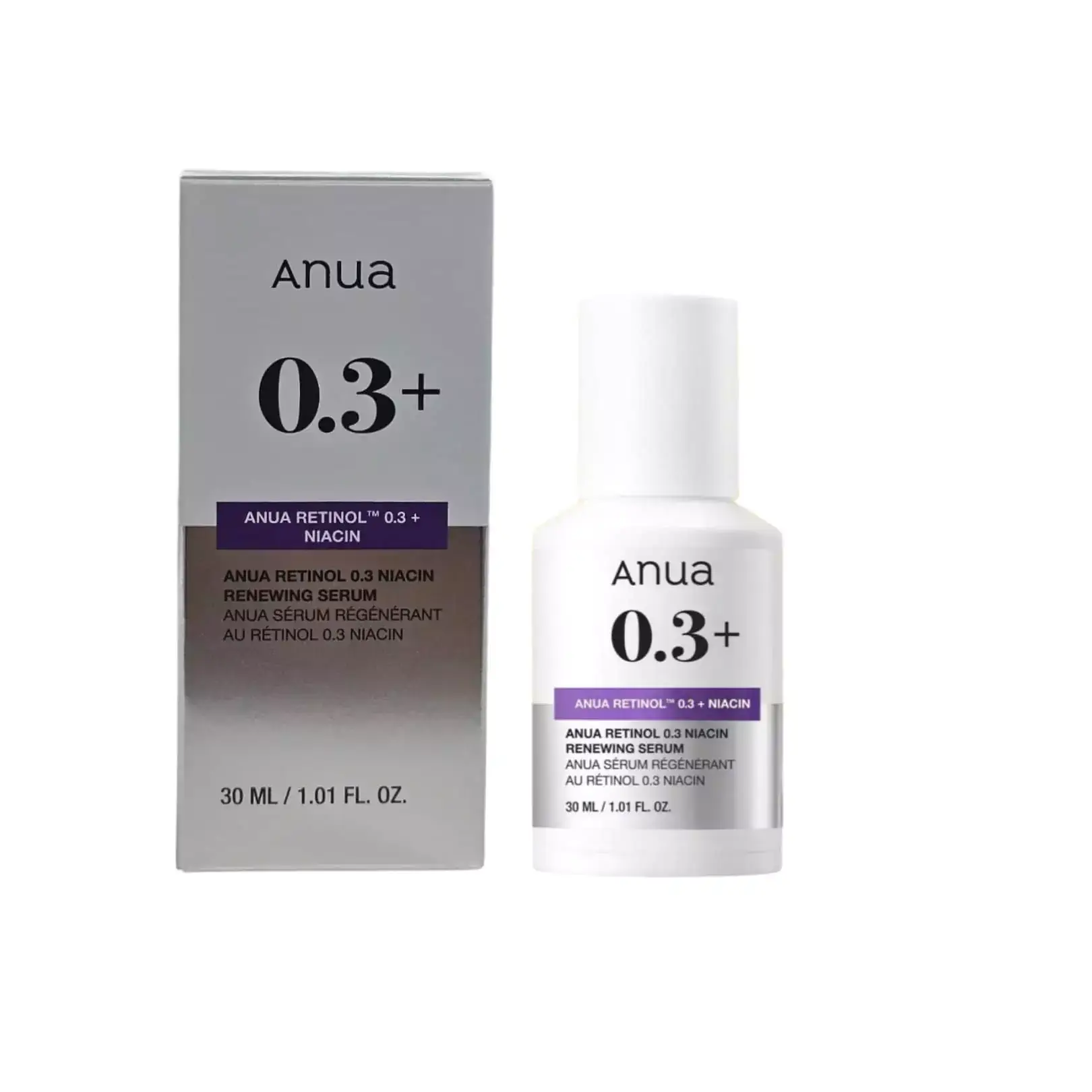 سرم رتینول ۰.۳٪ + نیاسینامید نانو آنوا - Anua Nano Retinol 0.3% + Niacin Renewing Serum